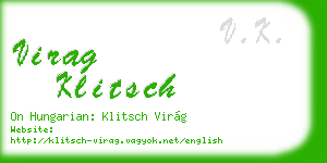 virag klitsch business card